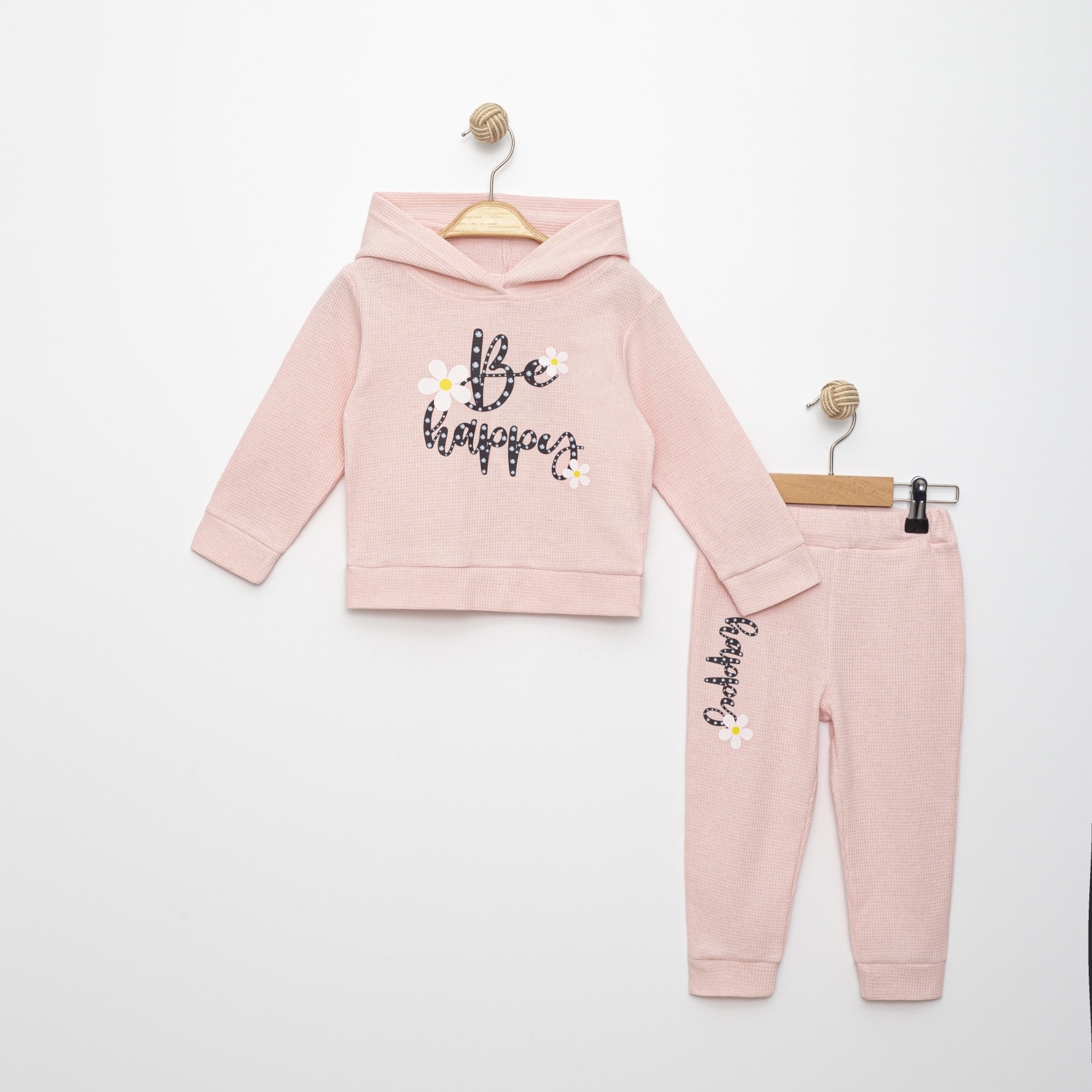 BE HAPPY BASKILI İKİLİ EŞOFMAN TAKIM