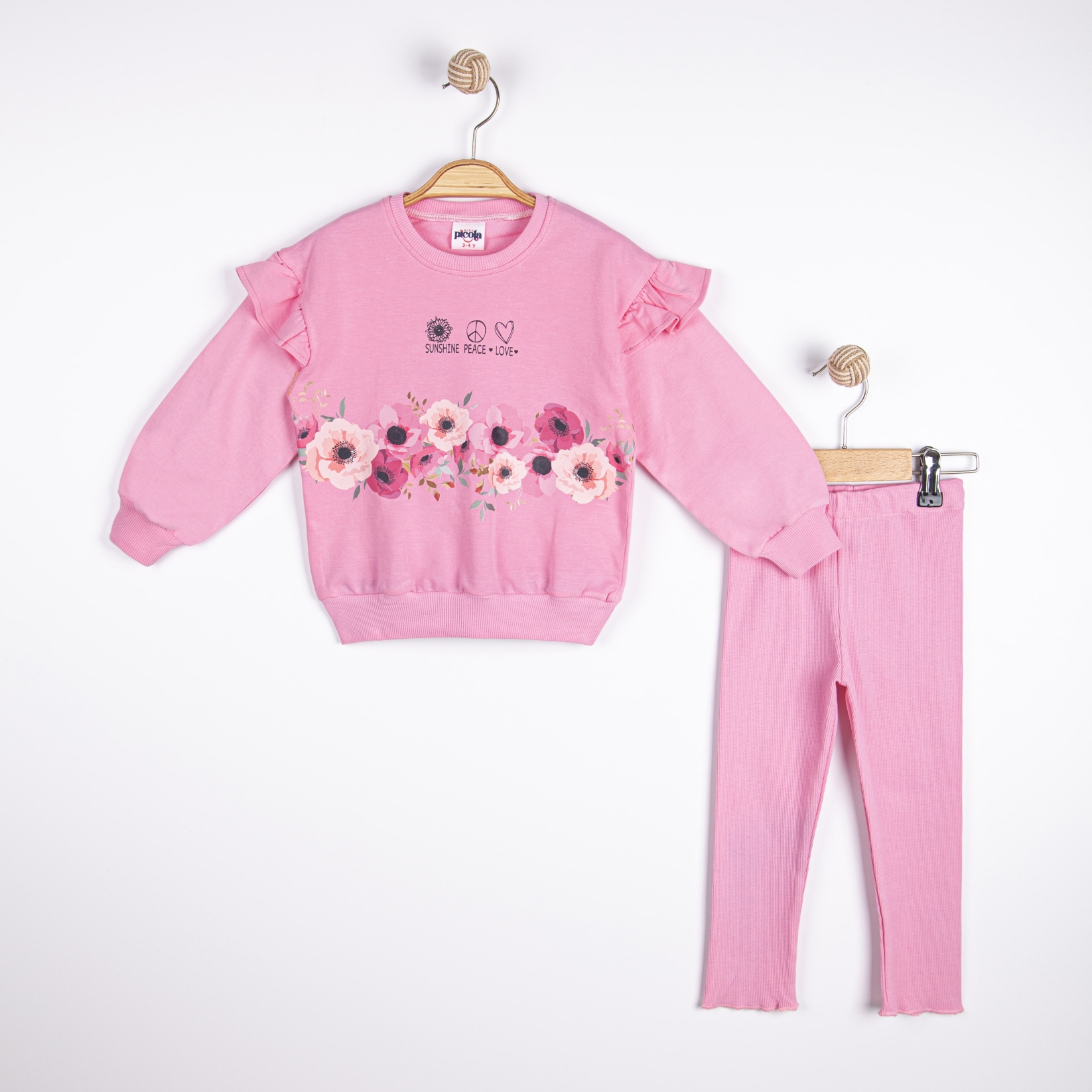 ÇİÇEK BASKILI İKİLİ EŞOFMAN TAKIM