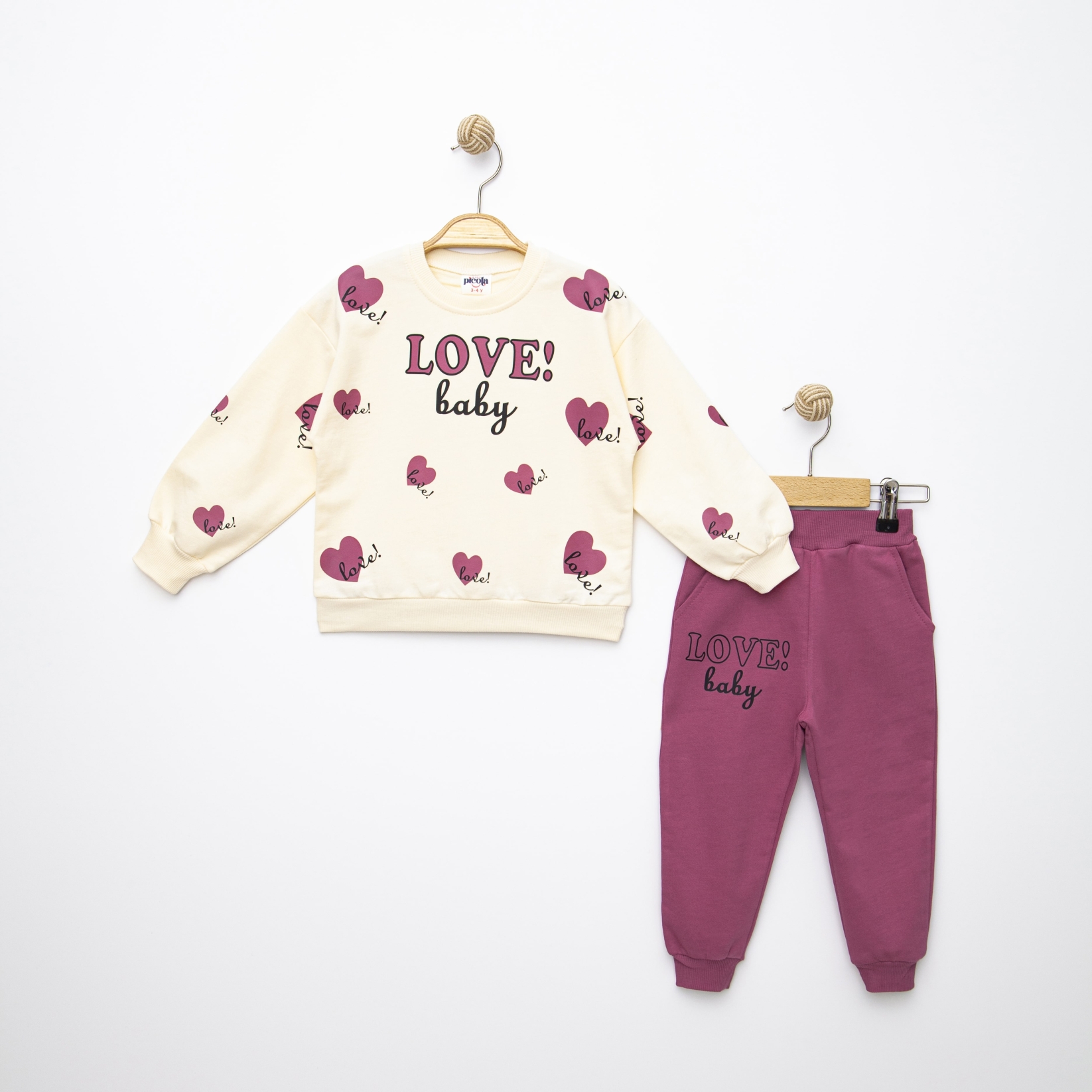 LOVE BASKILI İKİLİ EŞOFMAN TAKIM